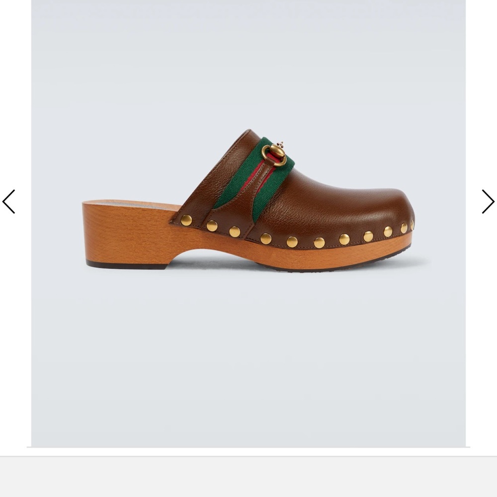 Gucci Horsebit Leather Clogs